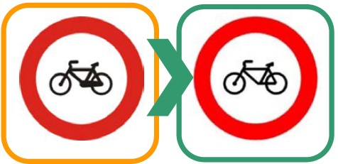 R-114 No entry for cycles
