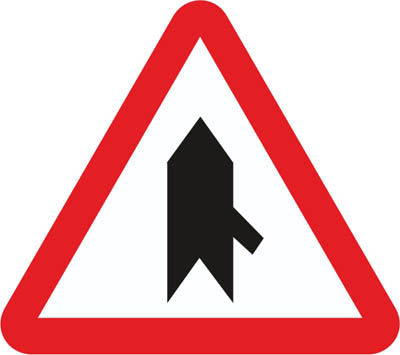 P-1c Intersection with priority over merging from the right