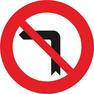 R-303 Left turn prohibited