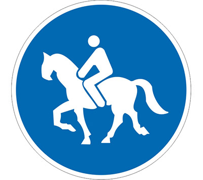 R-409 Path reserved for mounted animals