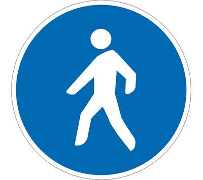 R-410 Path reserved for pedestrians